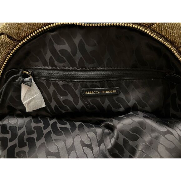 Rebecca Minkoff Ruched Clutch in Gold Brand New - Picture 5 of 9